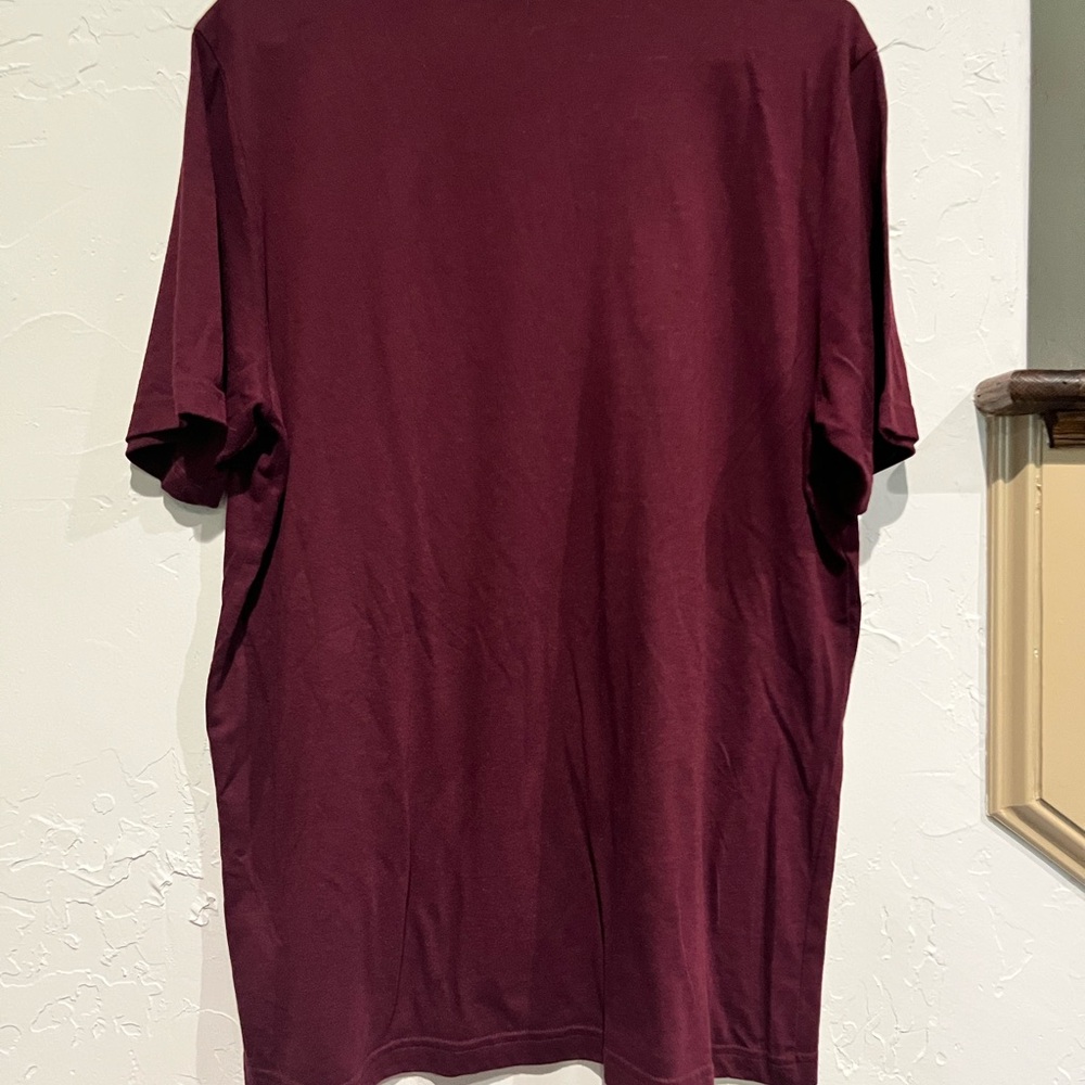 Adidas Burgundy Crew Neck Tee - Picture 2 of 3